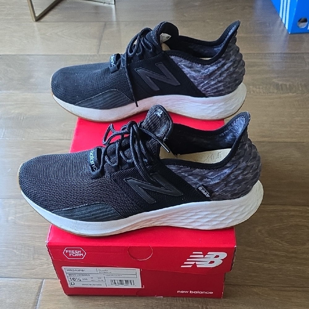 New Balance Roav Black and Gray Athletic Shoes. Previously worn.